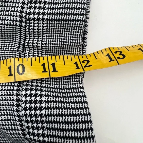 Worthington Black and White High Rise Glen Plaid Pull-On Pants Women’s Size 12 - Picture 12 of 13